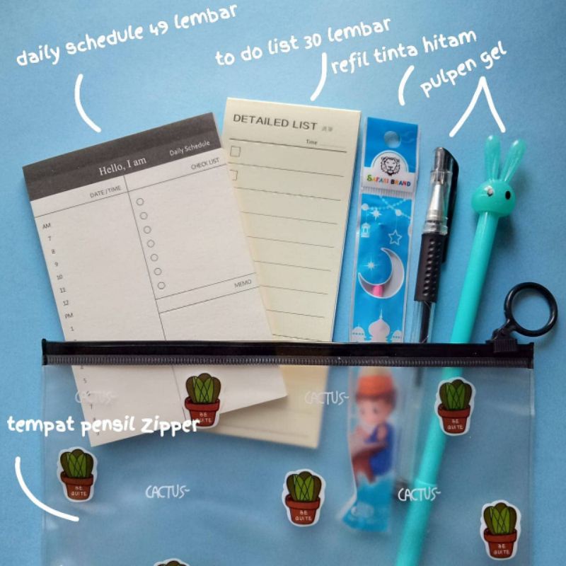 

Paket Alat Tulis Sekolah Set To Do List 6in1/ Daily schedule