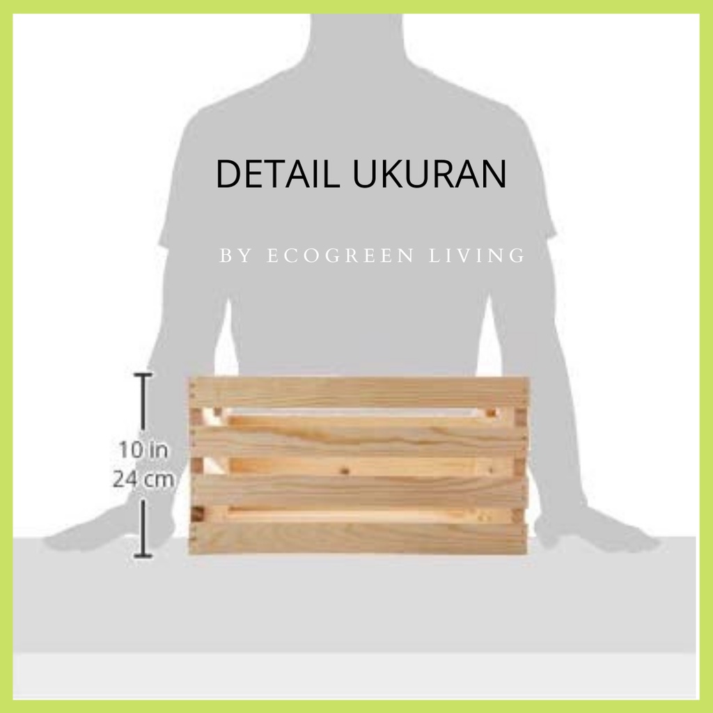 Solid Wood Crates / Wood Box Multifunction / Kotak Kayu / Laci Kayu Jati belanda / Keranjang W010