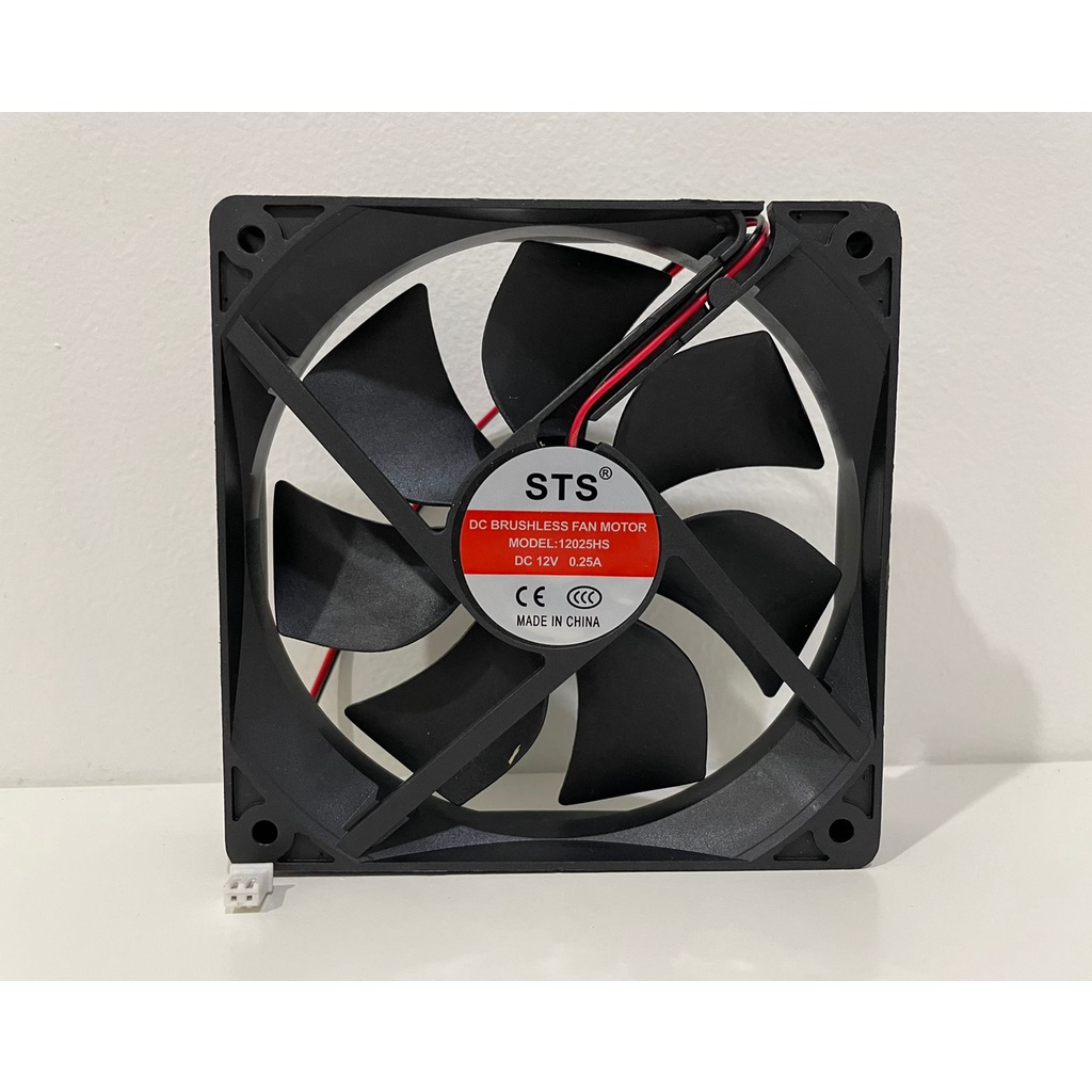 Fan DC 12V 24V 12x12 cm / Kipas DC 12V 24V  tebal 2.5 cm 12 Volt 24 Volt