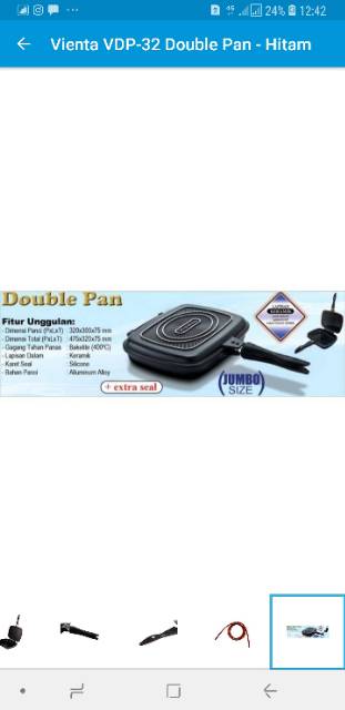 Double pan vienta / vienta / frypan