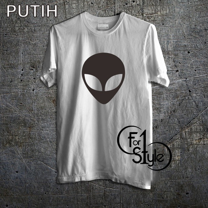 Kaos Distro Alien Head Baju Tshirt Unik Terbaik