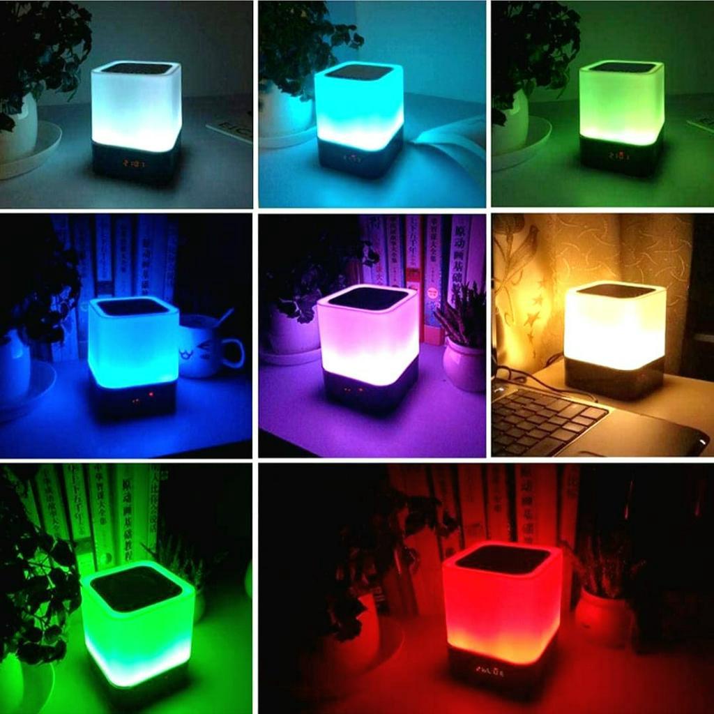 ZIBI ZB600 Speaker Bluetooth Jam Alarm Smart Touch RGB night Light Lamp LED Display ZB-600 Seven Colour