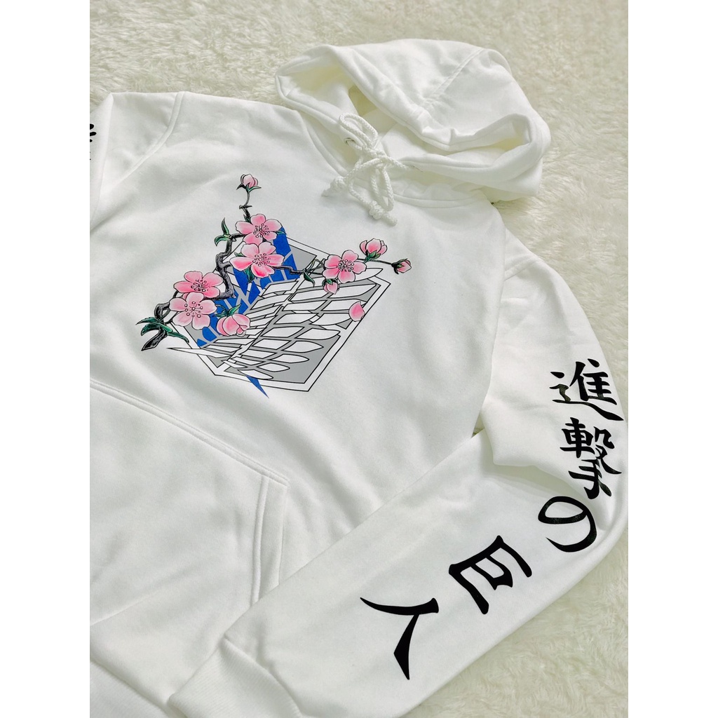 Hoodie Attack on Titan Flowers Harajuku Unisex