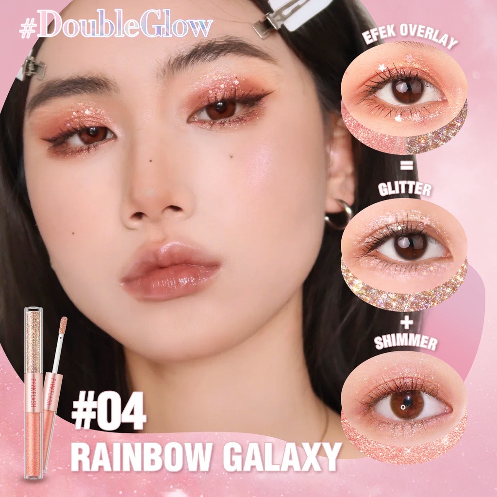 PINKFLASH DoubleGlow 2 in 1 All Glow Pinkflash Liquid Eyeshadow Pinkflash Waterproof Eye Makeup High Pigment Lightweight 2 Colors Pinkflash Double Glow 2in1 Pinkflash