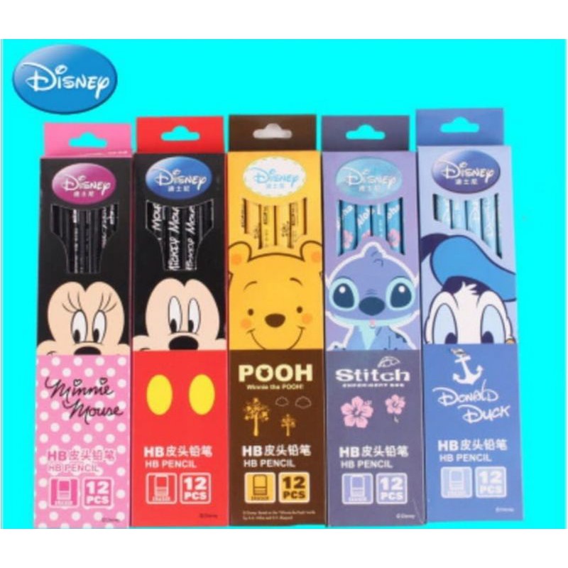 

pensil mickey minnie mouse pensil HB alat tulis anak