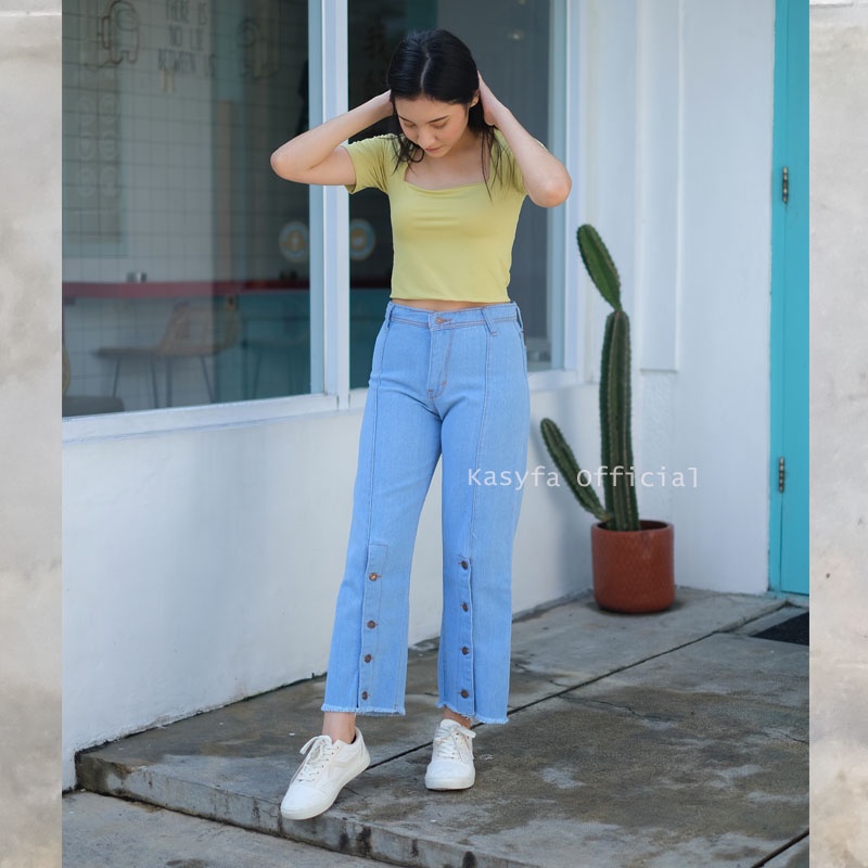 INARA KULOT JEANS KANCING RAWIS