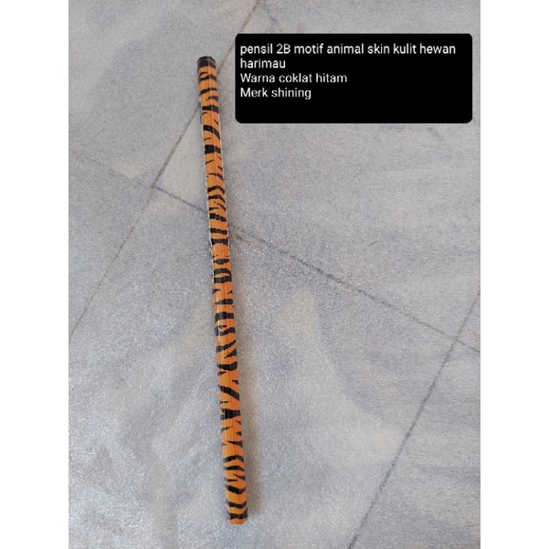 

pensil 2B motif animal skin kulit hewan harimau