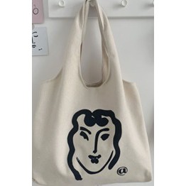 NEW Totebag Vintage Populer Tas Tote BIG-Curly smile