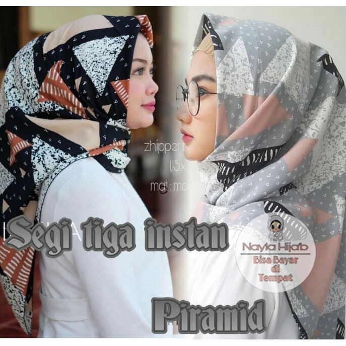 BISA COD Jilbab Instan Terbaru Hijab Segitiga Instan Motif Monalisa Kerudung Termurah Nayla Hijab