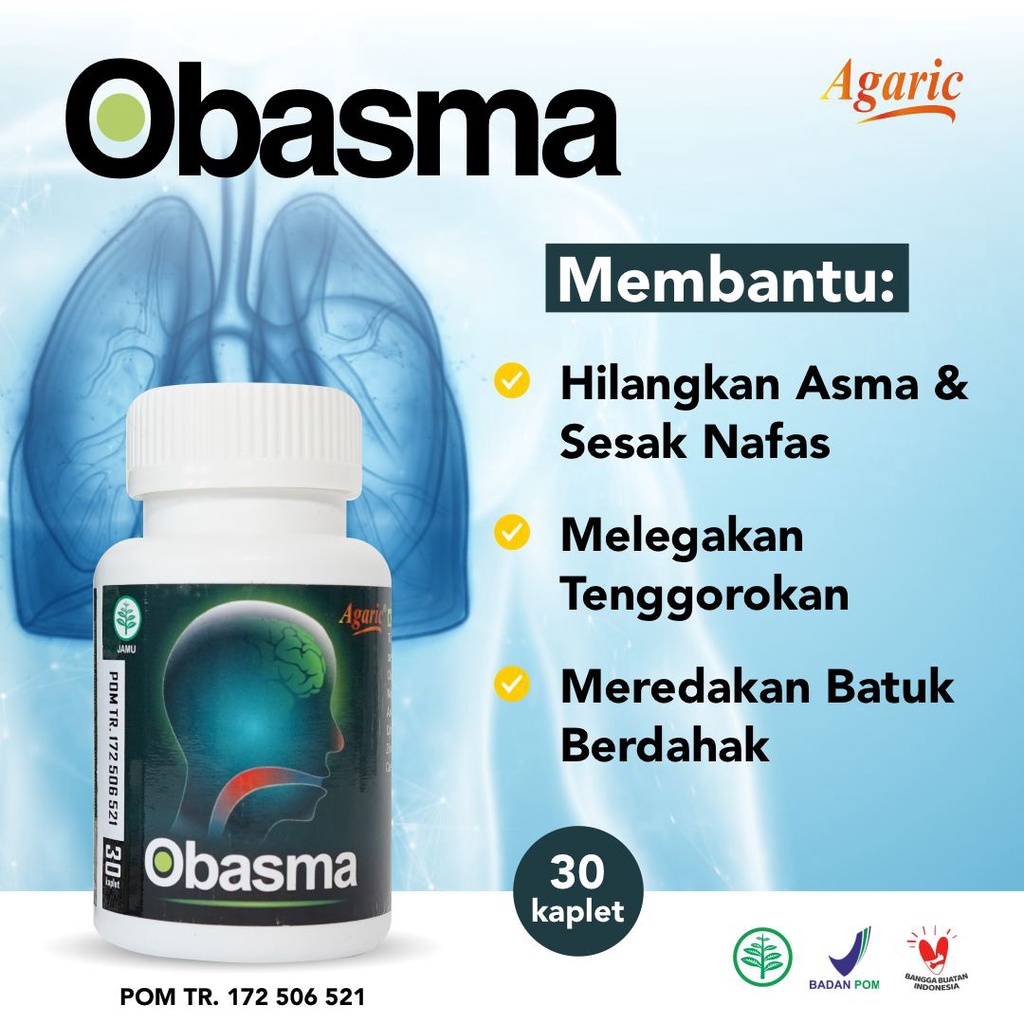 Kaplet Obasma Original Obat Batuk Sesak Napas Asma Sinusitis Bronkitis Dan Melegakan Pernapasan