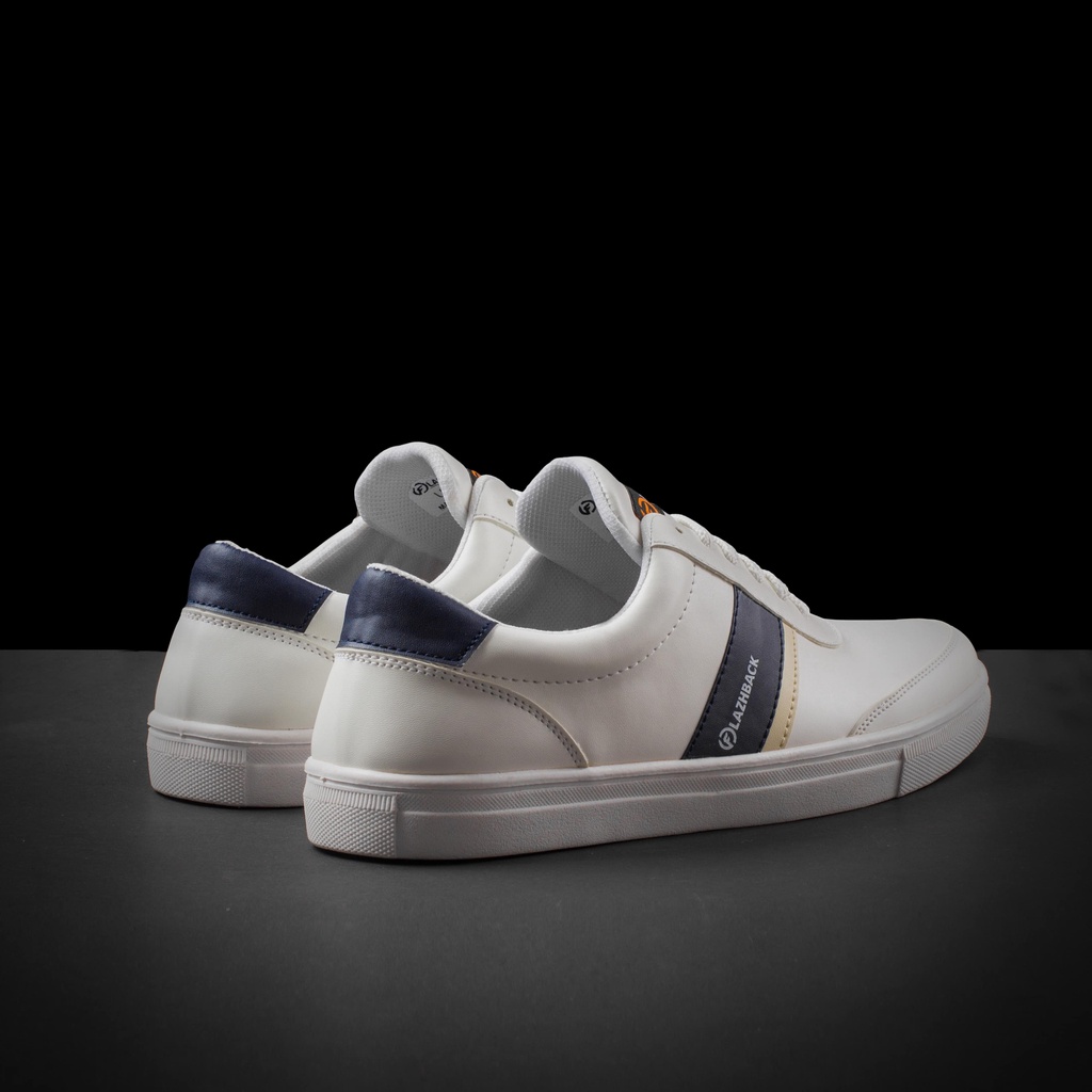 FLAZHBACK WHITE BLUE - Sepatu Sneakers Pria Casual Original - Snekers Pria