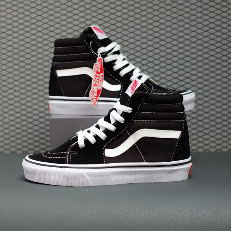 Original 100% BNIB Vans Sk-8 High Classic Black White Global Market Legit