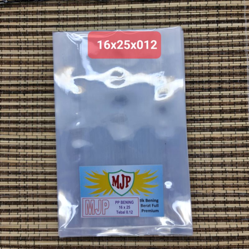 Plastik PP Bening MJP Tebal 0.12 Uk 16x30 16x25