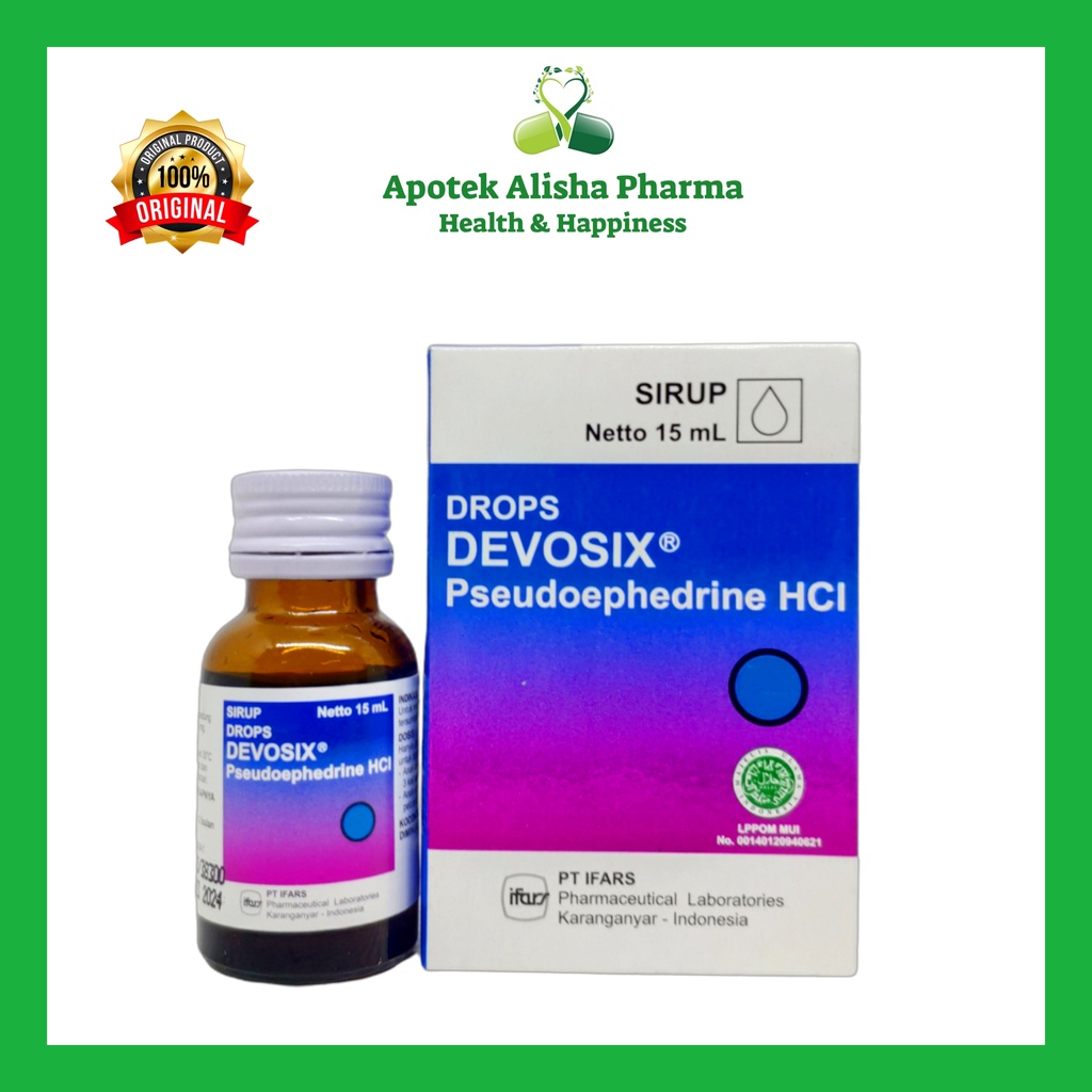 DEVOSIX DROPS 15 ML - Obat Meredakan Flu / Pilek / Hidung Tersumbat / Meler Bayi dan Balita Devosic / Devosik / Defosik Drop
