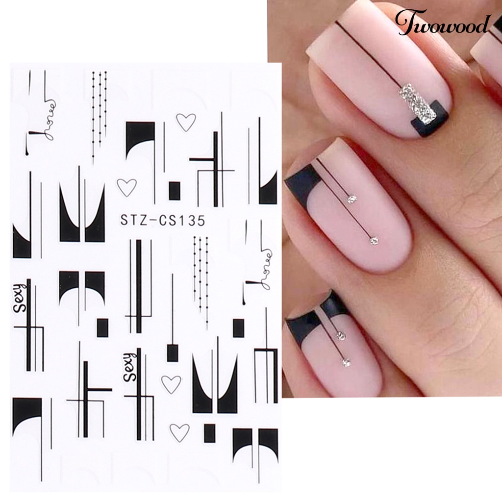 Twowood Stiker Kuku DIY Untuk Nail Art