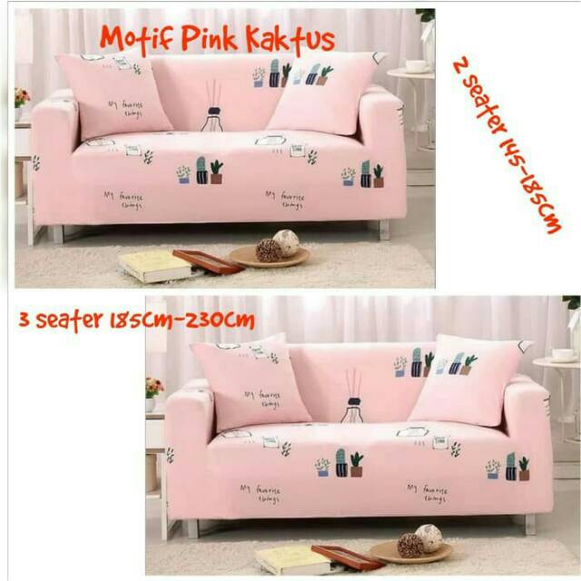 Paket Cover Sofa / Sarung Sofa 2 Seater + 3 Seater free Sarung Bantal