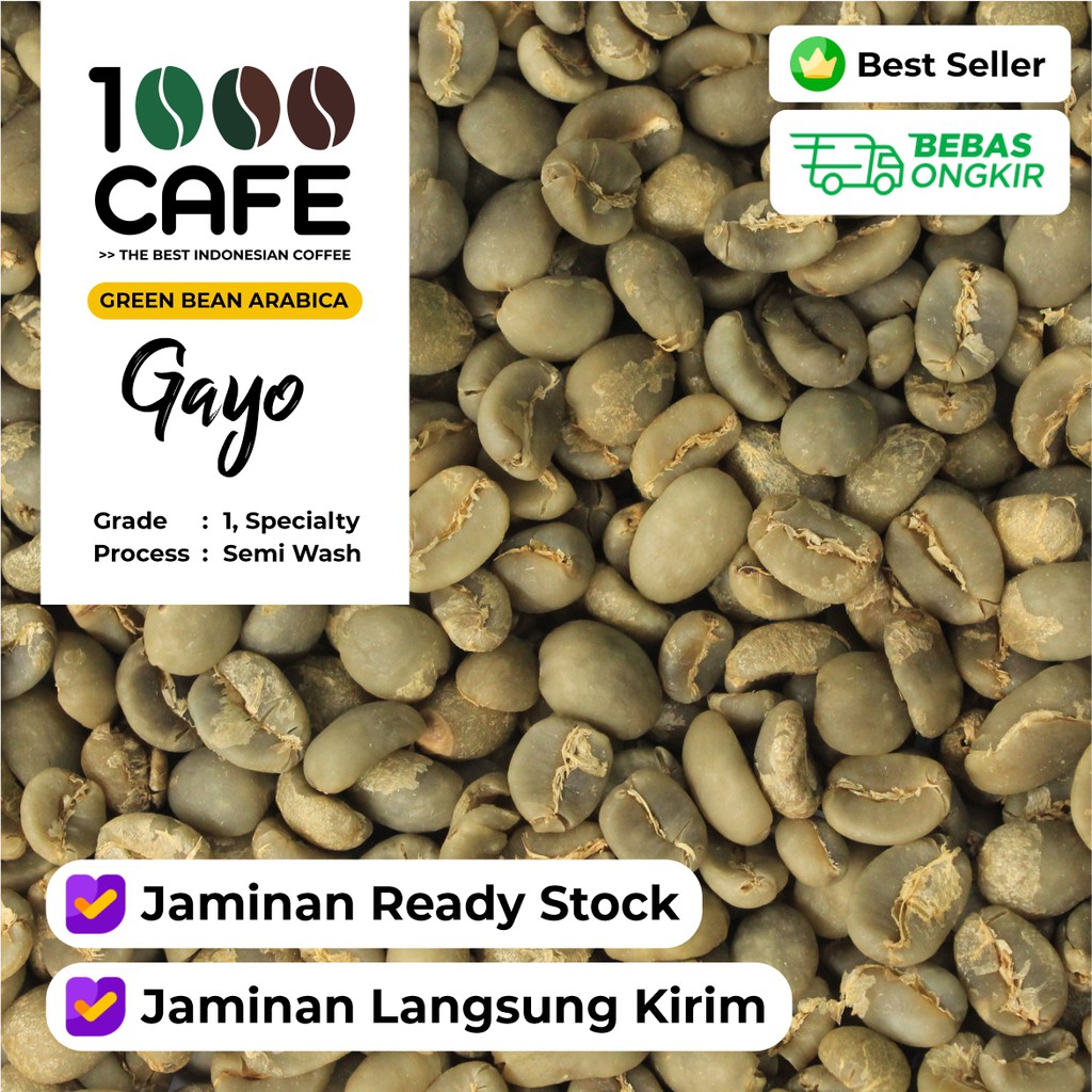 

[Green Bean Coffee] Arabica Aceh Gayo Specialty Full Wash 1 Kg