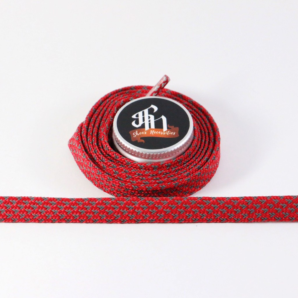 RED / REFLECTIVE FLAT - Tali Sepatu - Shoelaces - Laces 80CM / 100CM / 120CM