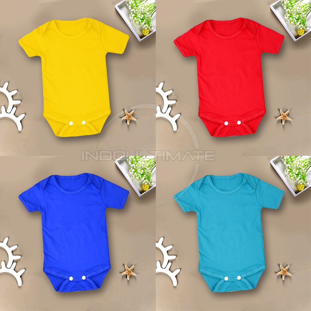 COTTON Baju Bayi Jumper Bodysuits Katun Polos Jumpsuit Baby Newborn BC-02KK Bahan Katun