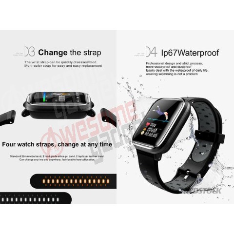 Q58  Bluetooth Smartwatch Inteligent Bracelet Fitness Tracker