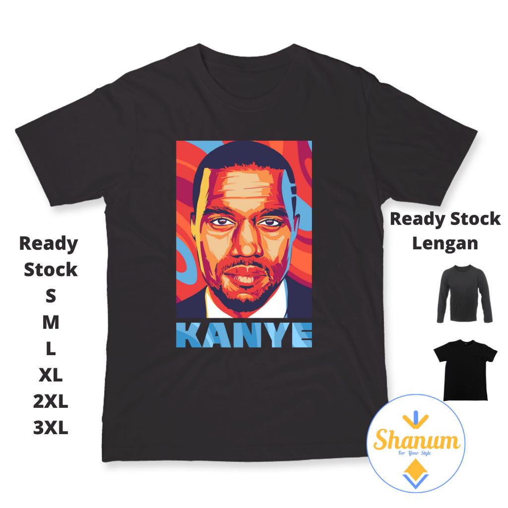 Tshirt Hip hop Kanye Baju Rapper Kaos Pria Lengan pendek