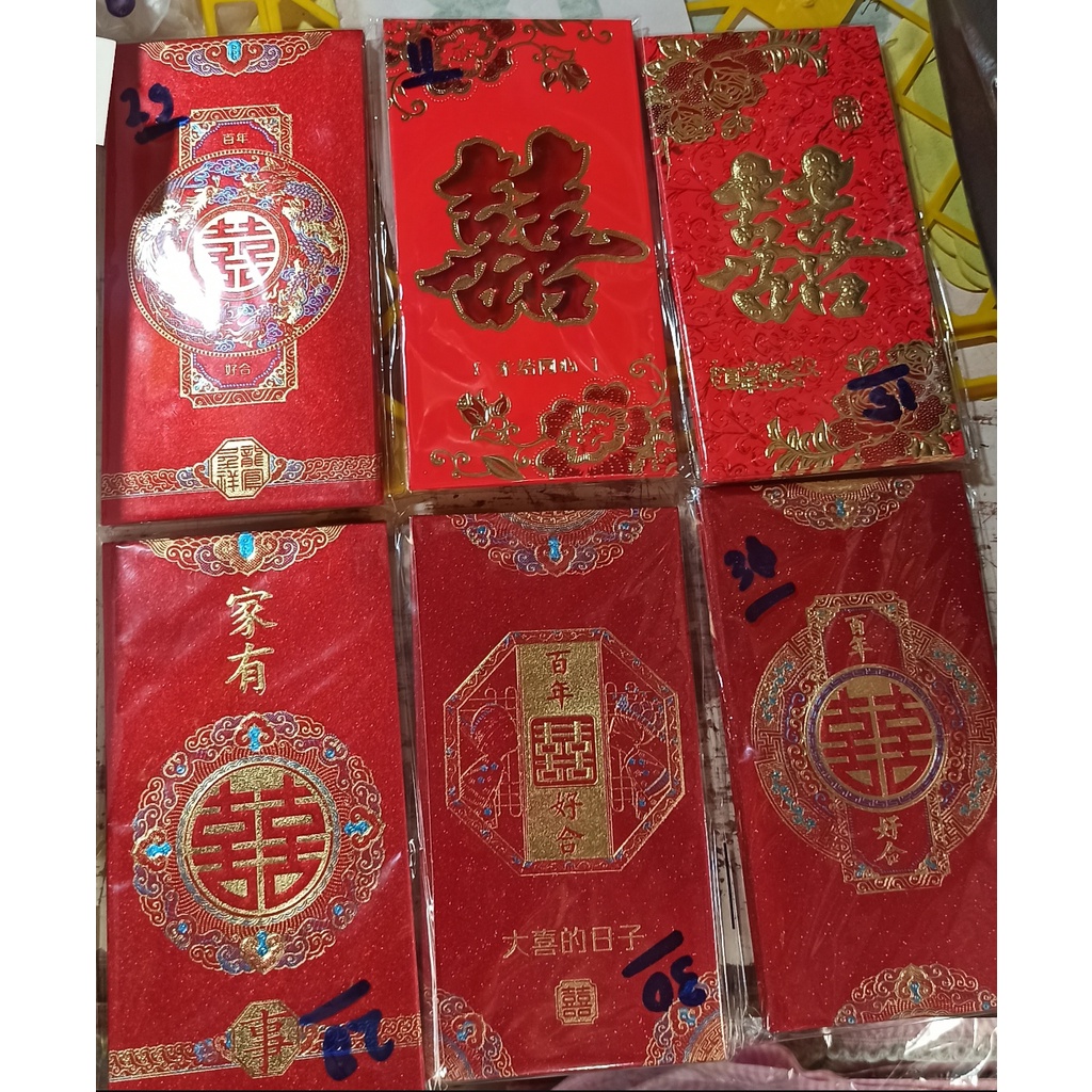 angpao hi pernikahan married imlek hongbao besar isi 6