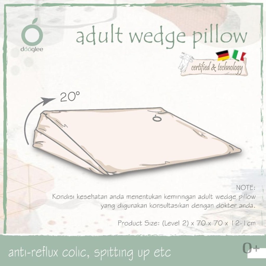 Dooglee Case Only for Wedge Pillow PLUS