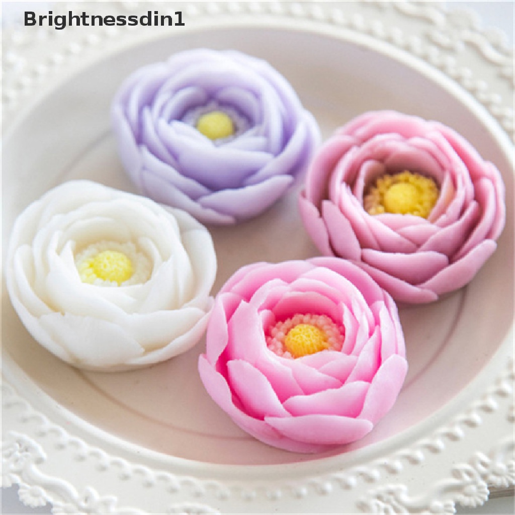 Cetakan Sabun Handmade Bentuk Bunga Peony Bahan Silikon Untuk Dekorasi Kue