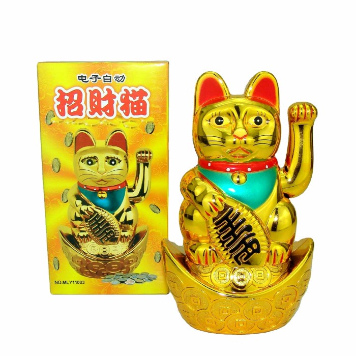 Kucing Maneki Emas Yenpao Kucing Hoki Lailai Maneki Neko Murah Grosir Harga Grosir Termurah