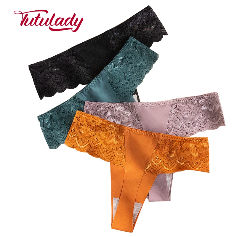 TUTULADY Sexy Thong Berenda Wanita Celana Dalam Seamless Comfort Cd