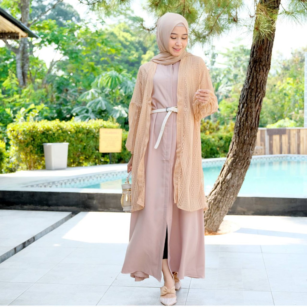 Delisha Brukat Cardy/Cardigan Brukat All Size/Outer Brocade/Outer Trasparan/Long Outer Pantai