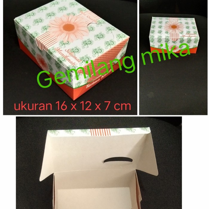 dus snack box 12 x 16 isi 10 pcs