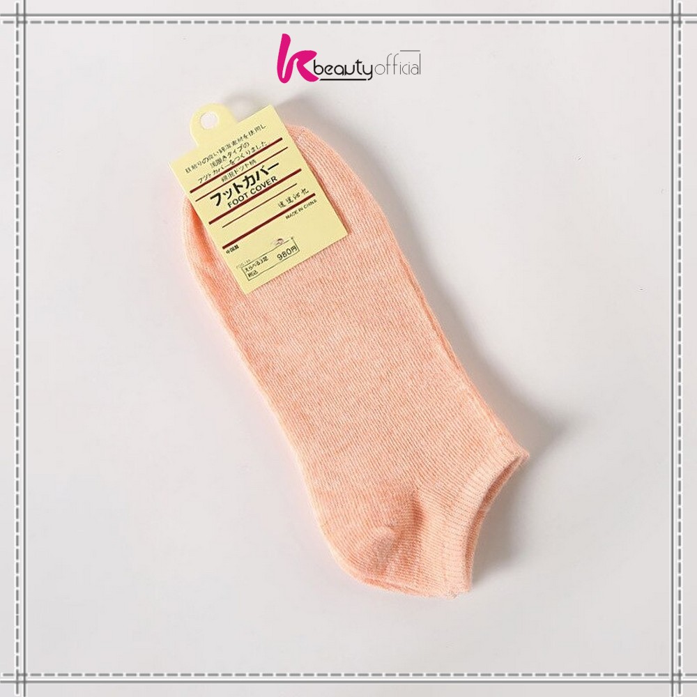 KB-P59 Kaos Kaki Semata Kaki Polos / Kaus Kaki Wanita / Kaos Kaki Ankle Dewasa / Short Socks Import-ORANGE