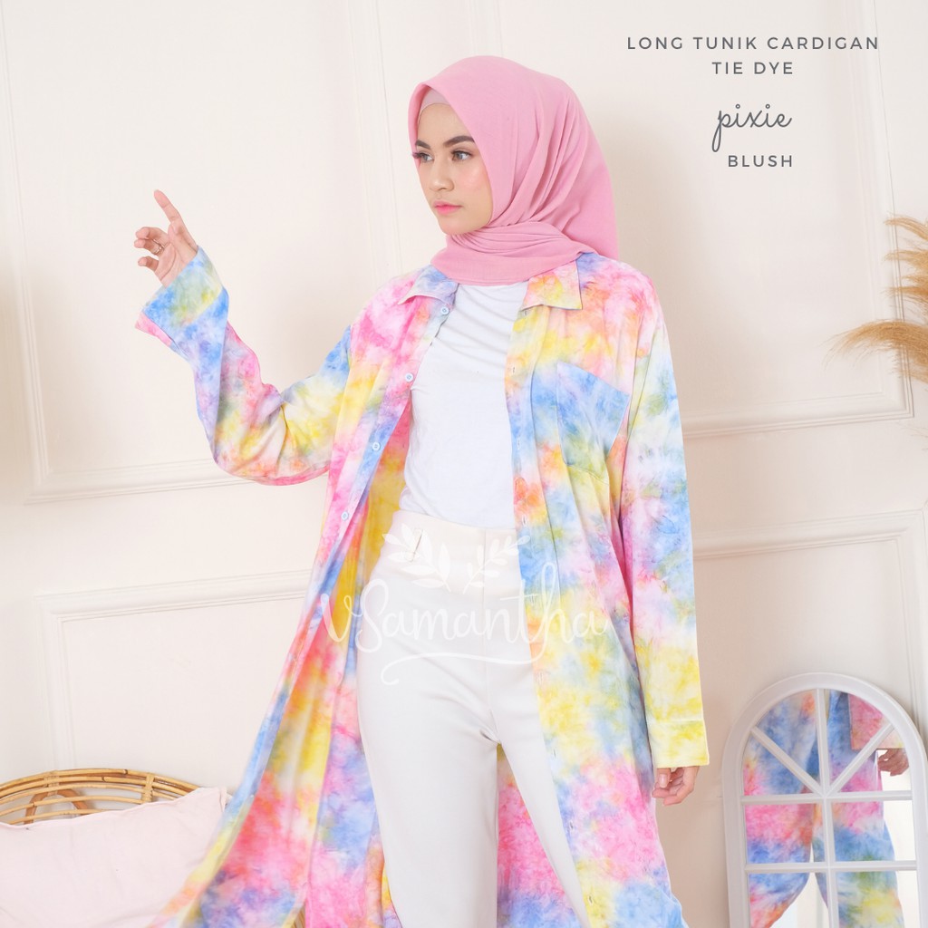 vSamantha - Tunik  Cardigan Tie Dye PREMIUM