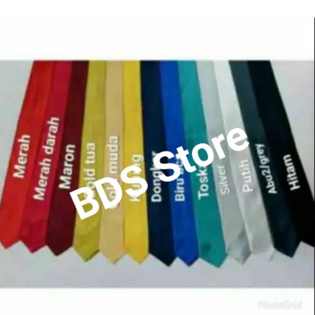 Dasi pria polos satin slim 2 inchi dan 3 inchi (medium)-1