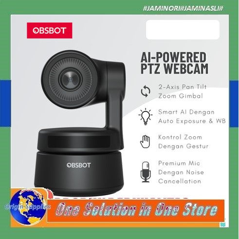 OBSBOT TINY 2 Axis Al Powered PTZ Webcam Portable Full HD 1080P Live Streaming Video Zoom Meeting Gaming AI Human Tracking
