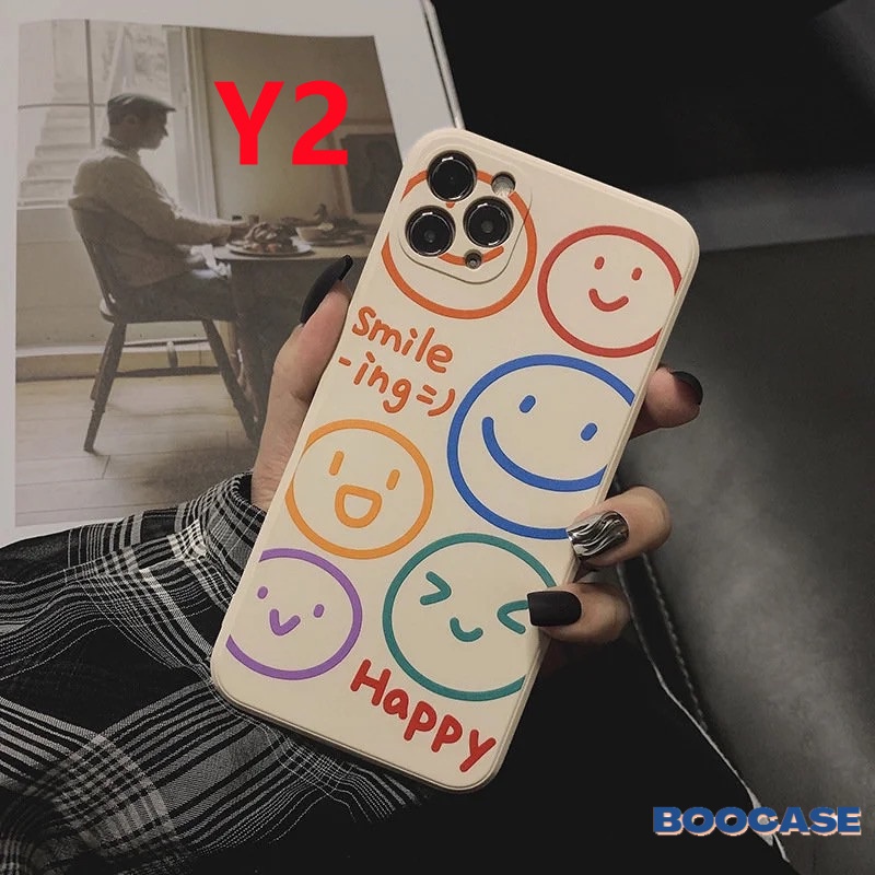 Casing Soft Case Realme C12 C15 8 8pro C25 C25s C11 C11 2021 C21 C20 C21A 7i 5 5s 5i C3 6i 6 6s 7 C17 RealMe Narzo 30A Realme Narzo 20 Pro Kartun Smile-ing Straidht edge Smiley Silicon Casing Cover-2