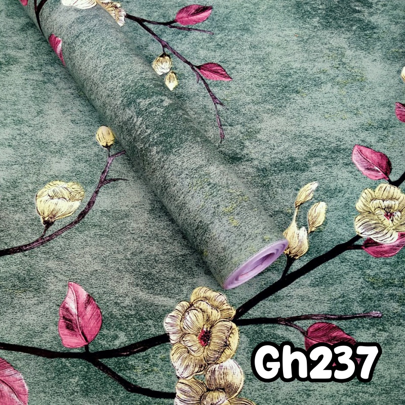 Wallpaper stiker wallpaper dinding wallpaper 3D motif batik high quality ukuran 45cm X 9meter