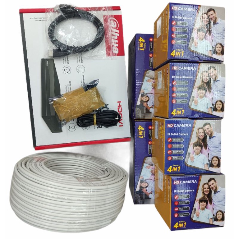 PAKET CCTV 8 CHANNEL 6 KAMERA 5MP 1080P IR SONY FULL AHD KOMPLIT TINGGAL PASANG BOSS-KU-3