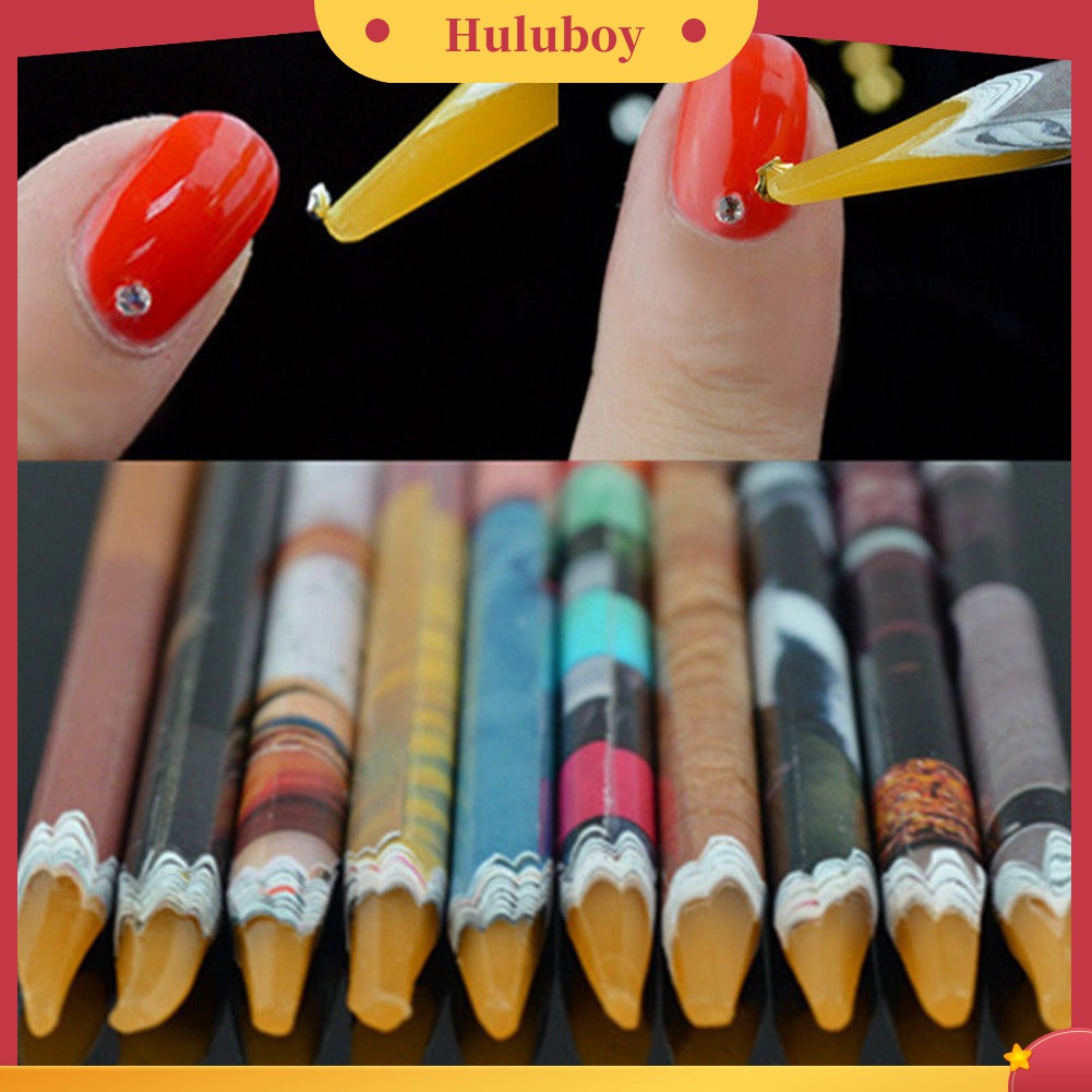 Huluboy Huluboy♡ Pensil Krayon Dotting Untuk Mengambil Berlian Imitasi Nail Art DIY