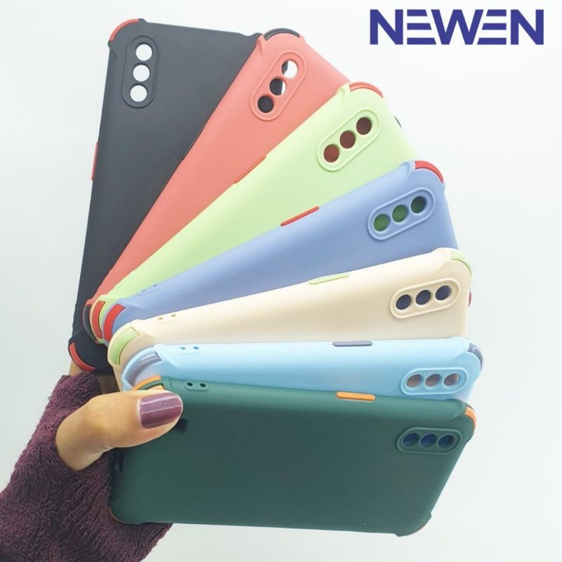 NEWEN-Samsung Galaxy A01 Softcase Candy Crack Macaron 2 Tone Plus Pelindung Camera