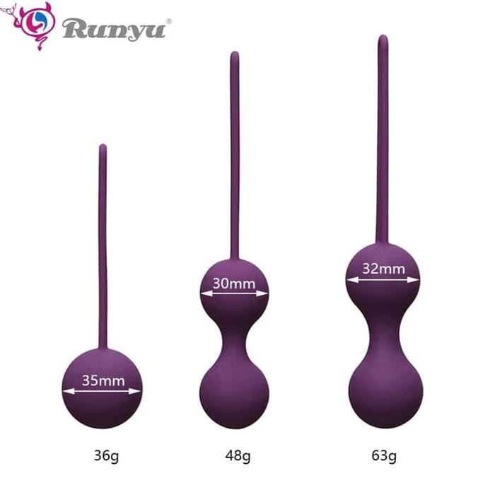 BISA BAYAR DI TEMPAT Kegel Ball 48 gram Soft Silicone / Bola Kegel Kesehatan Wanita - Ungu TERBATAS