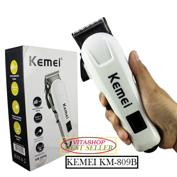 Alat Cukur Rambut Kemei KM-809B Clipper Mesin Pangkas dan Potong Barbershop Cas