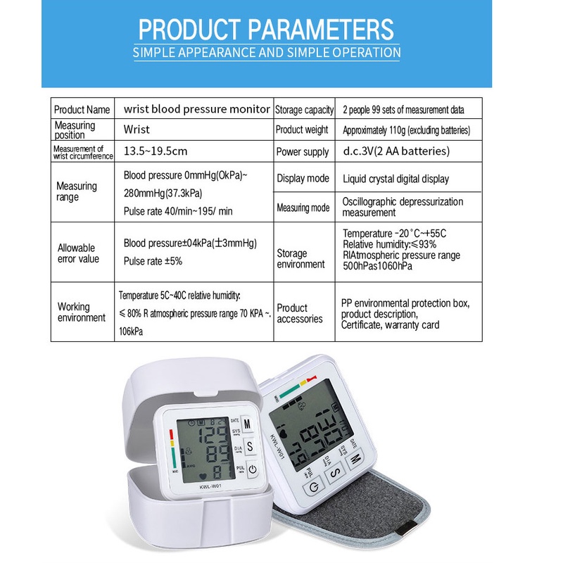 WTW Tensi Meter pakai di lengan Tensimer Digital Alat Ukur Tekanan Darah with Voice