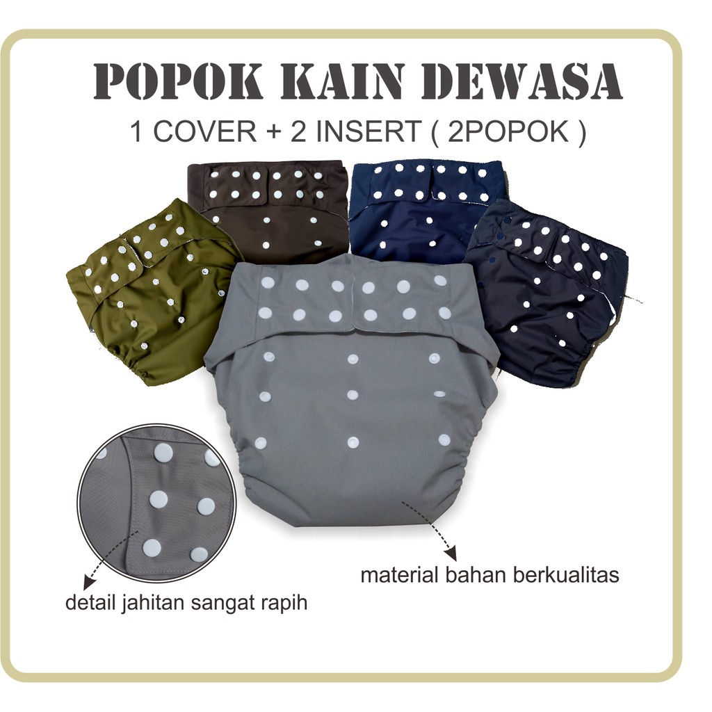 Popok Kain Lansia / Popok Kain Dewasa / Clodi Cuci Ulang 2 insert