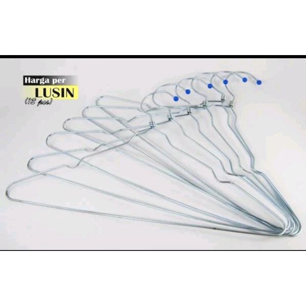 TERMURAH Folding Hanger 24 Stik Stick Besi Kawat Besar Gantungan Baju Bayi Popok Anak Dewasa Bulat