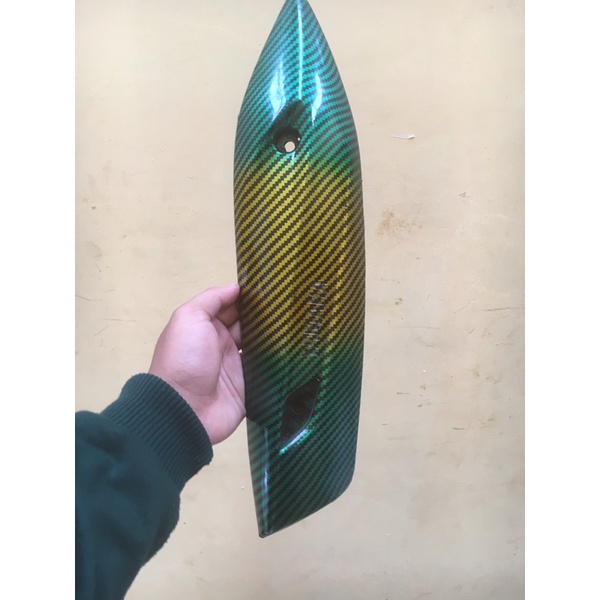 TAMENG KNALPOT CARBON HIJAU GOLD YAMAHA MIO J MIO GT MIO S MIO Z MIO 125 SOUL GT 125 FINO FI FINO GR