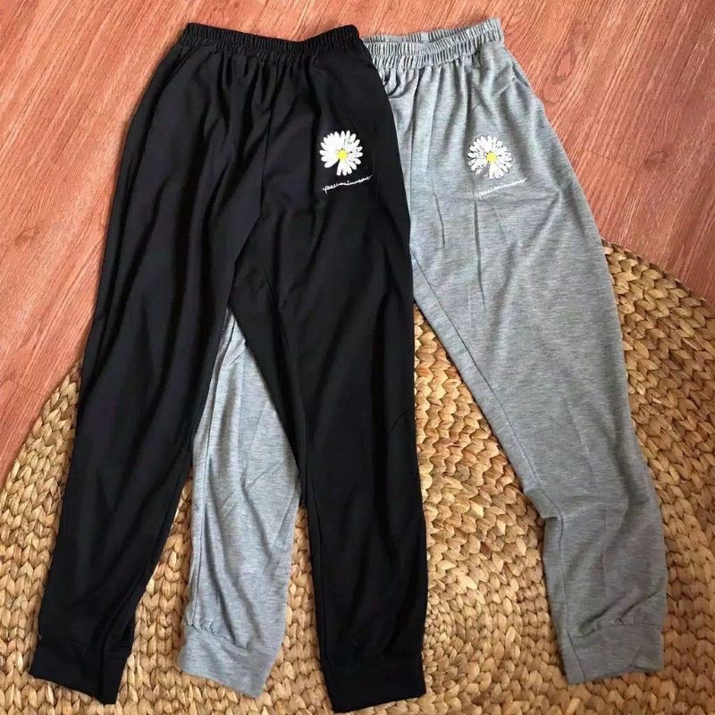 DAISY JOGGER PANTS EMBROIDERY | CELANA JOGGER WANITA | JOGGER SUNNIZA