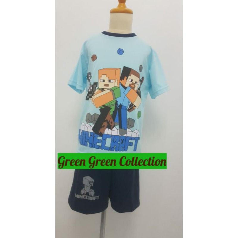 Piyama Kaos Anak Premium Minecraft