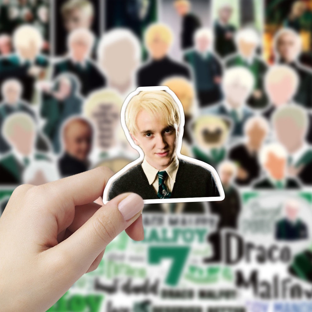 50 buah Draco Malfoy karakter grafiti stiker koper helm skateboard komputer khusus stiker koper stik